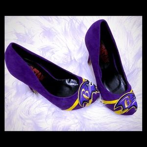 Baltimore Ravens Suede Stiletto Heels Shoes